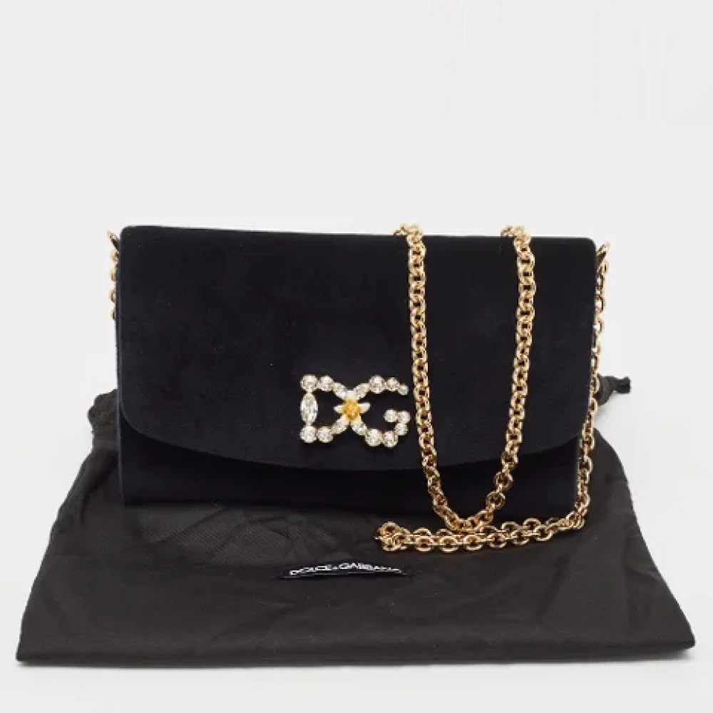 Dolce & Gabbana Pre-owned Satin clutches Black Dames