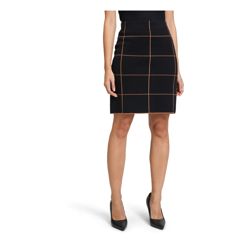 Betty Barclay Geruite Gebreide Rok Black Dames
