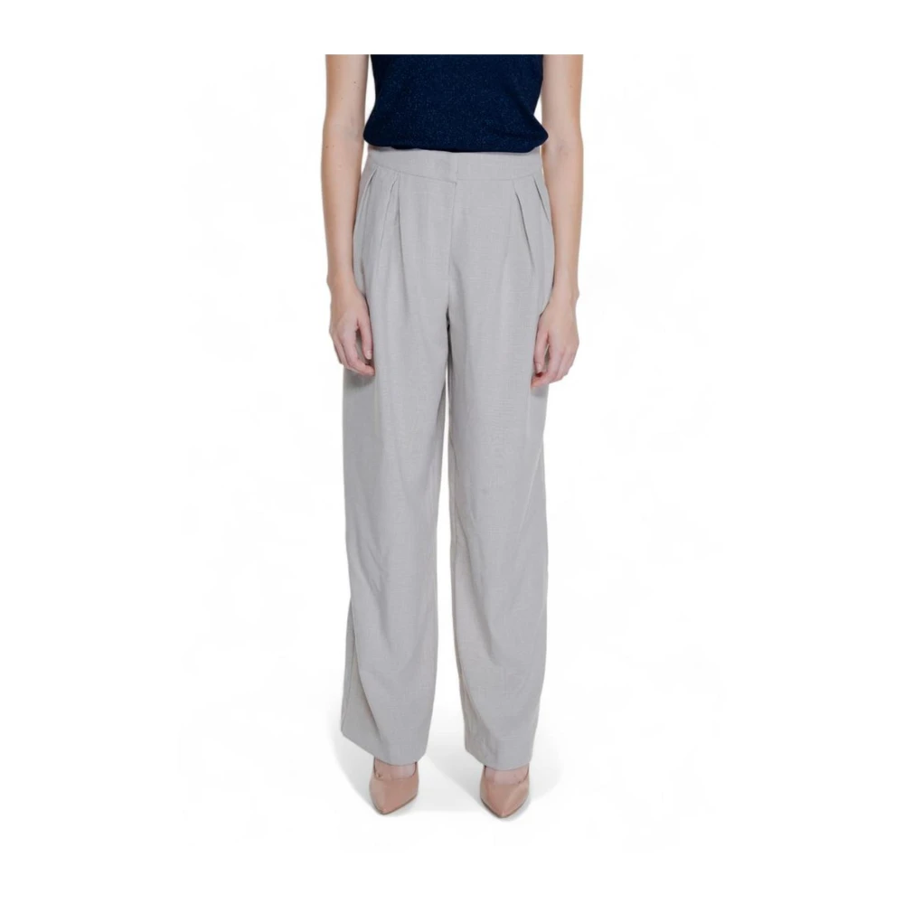 Vila Elegante Palazzo Broek met Spandex Beige Dames