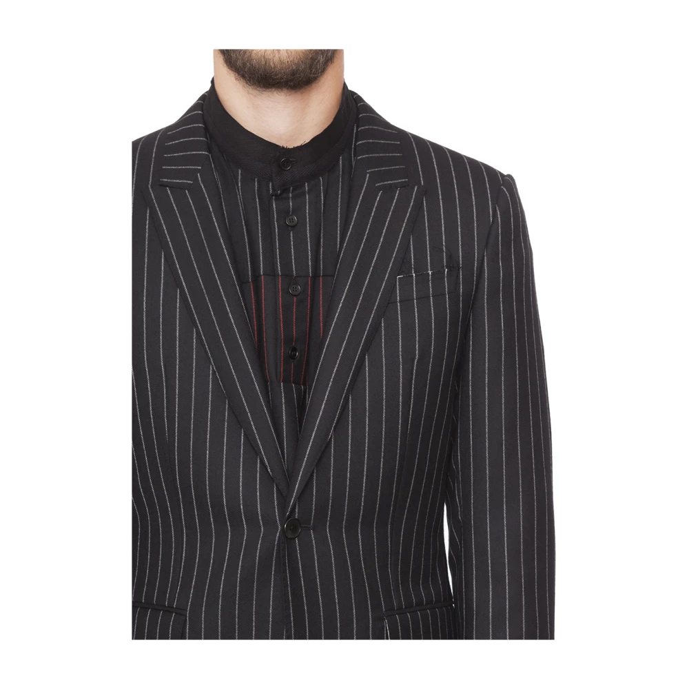 Givenchy Twee Knoopjes Wollen Jas Black Heren