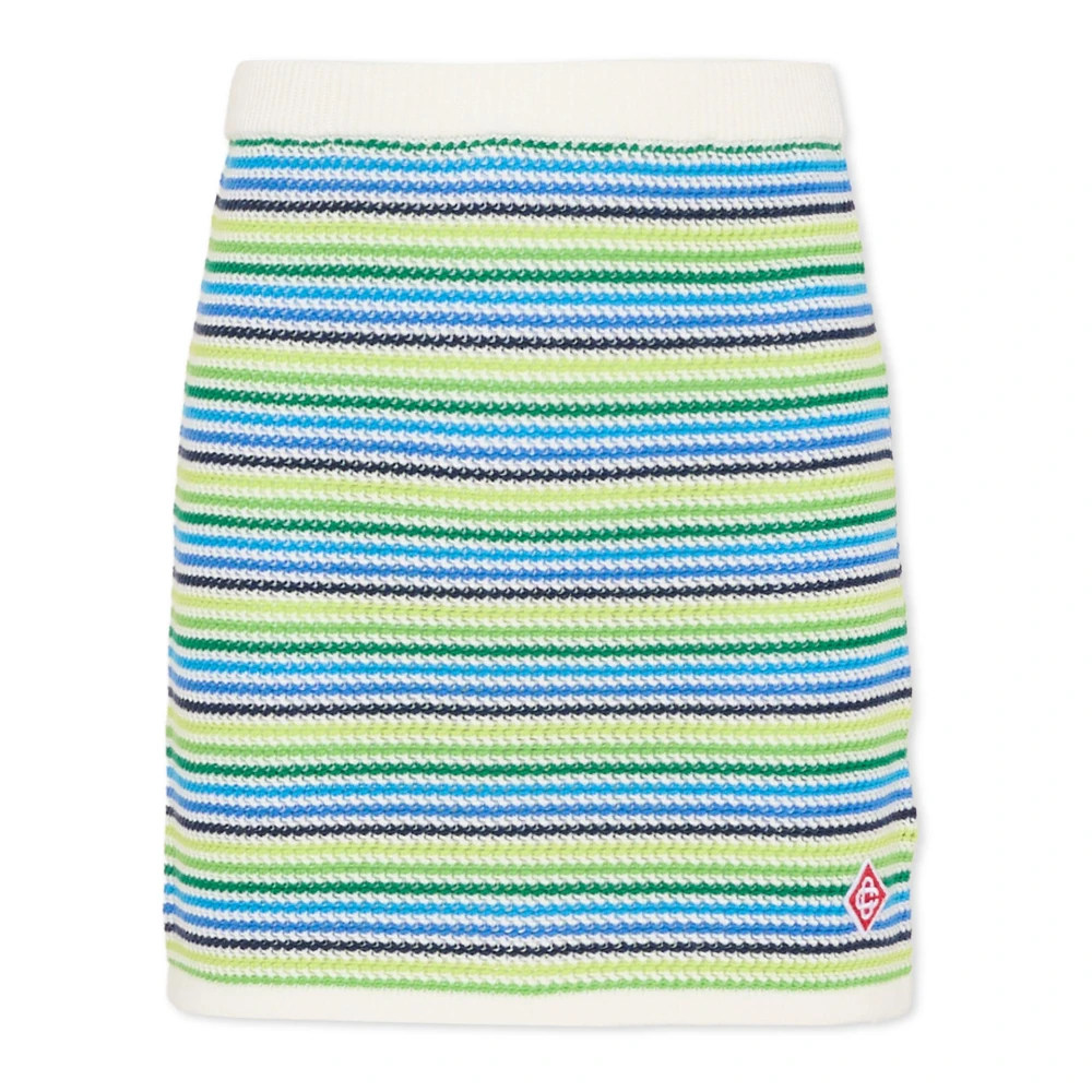 Casablanca Girls Multicolor Striped Knit Skirt