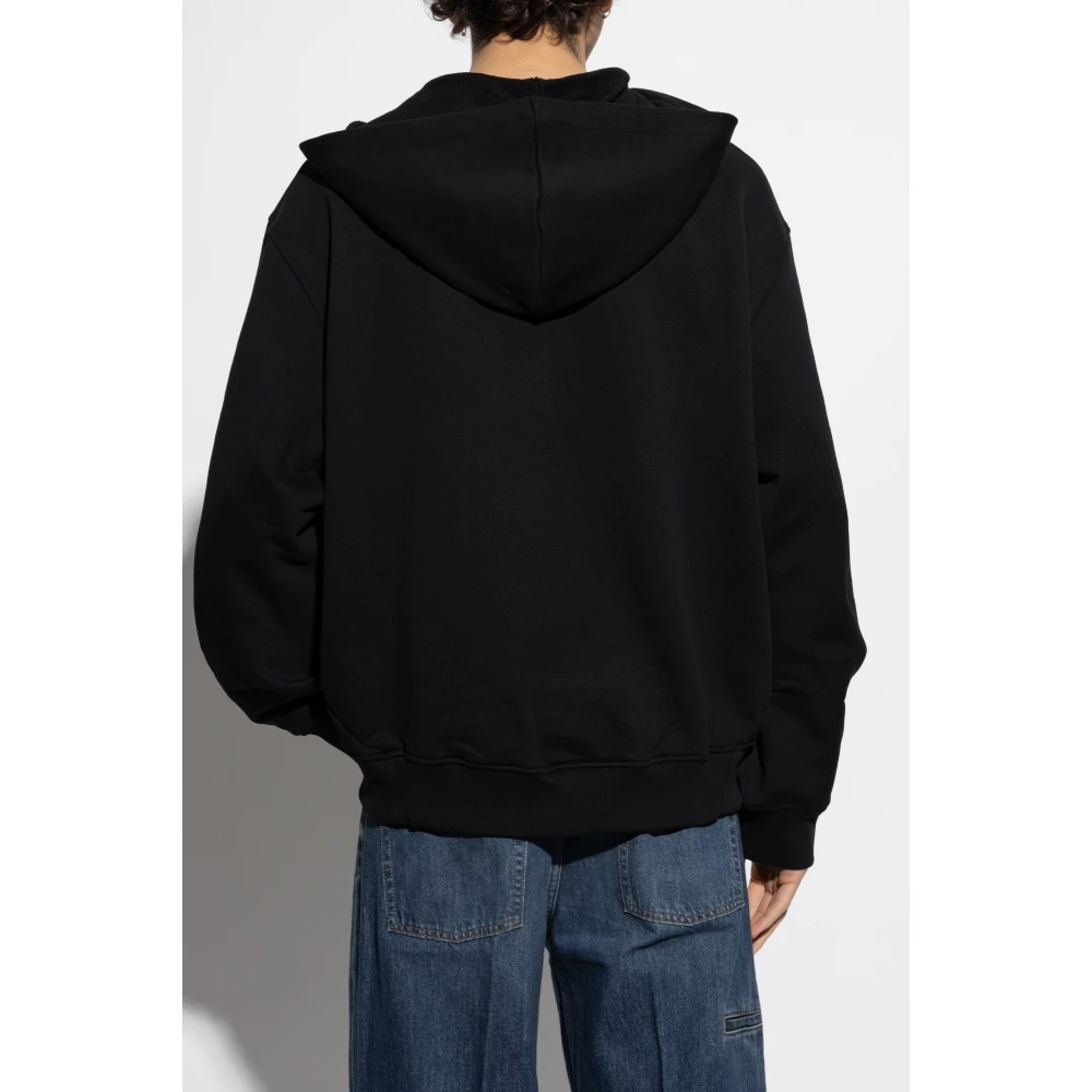 Helmut Lang Sweatshirt met afneembare capuchon Black Heren
