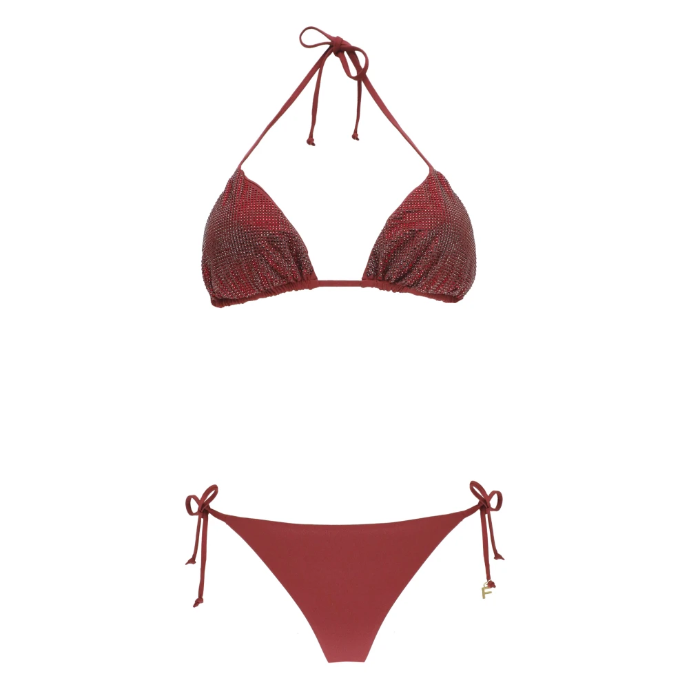 Fisico Bordeaux Zee Kleding met Strass Details Red Dames