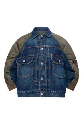 Denim x Nylon Twill Jacket
