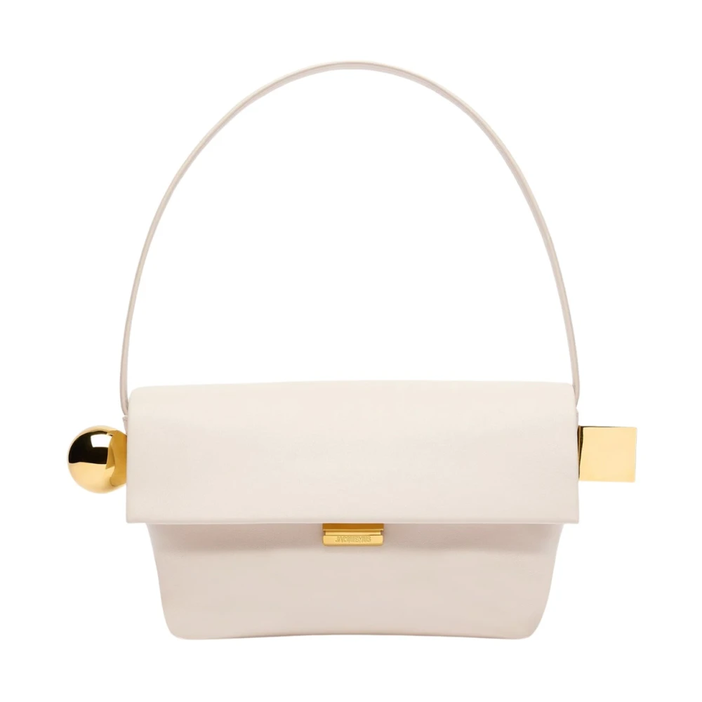 Jacquemus Ivoor Leren Schoudertas White Dames