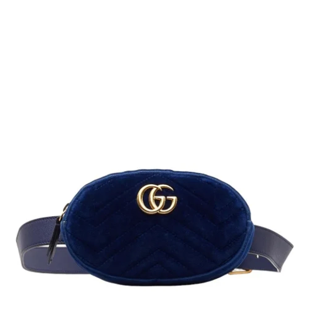 Gucci Vintage Pre-owned Canvas clutches Blue Dames