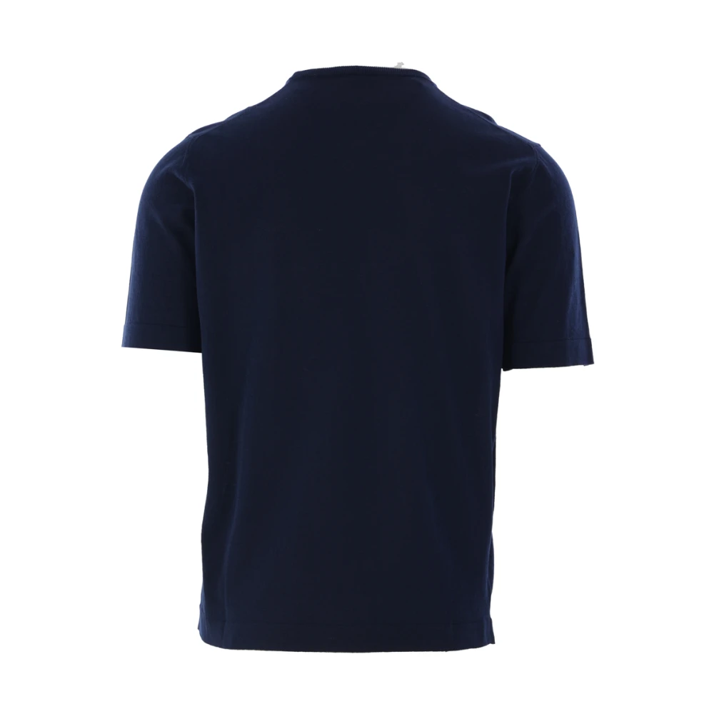 Caruso Blauw Katoenen T-shirt en Polo Blue Heren