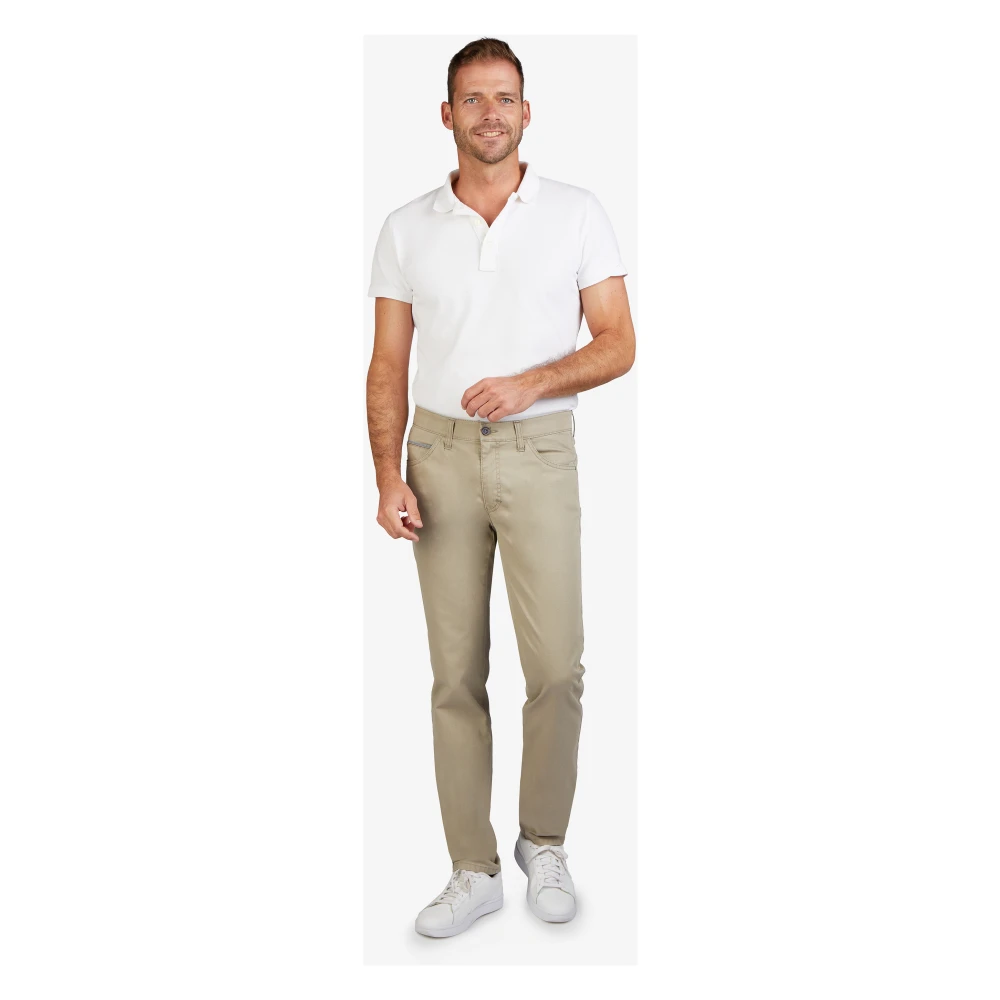 club of comfort Comfortabele Swing-Pocket Broek met Elastische Tailleband Beige Heren