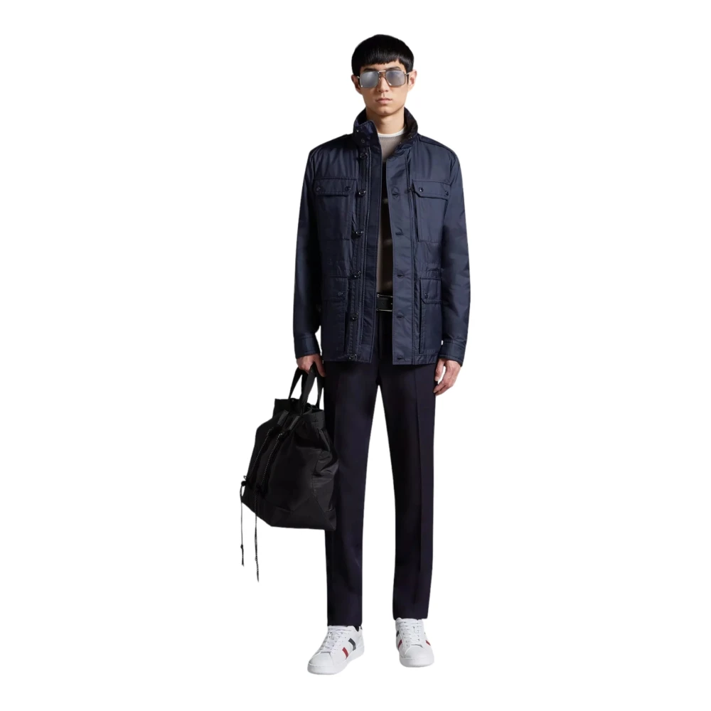 Moncler Waterafstotende Navy Regenjas Blue Heren