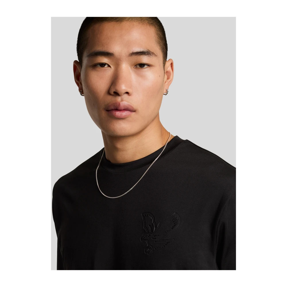 Lyle & Scott SS T-shirts Panelled Neopreen T-shirt White Heren