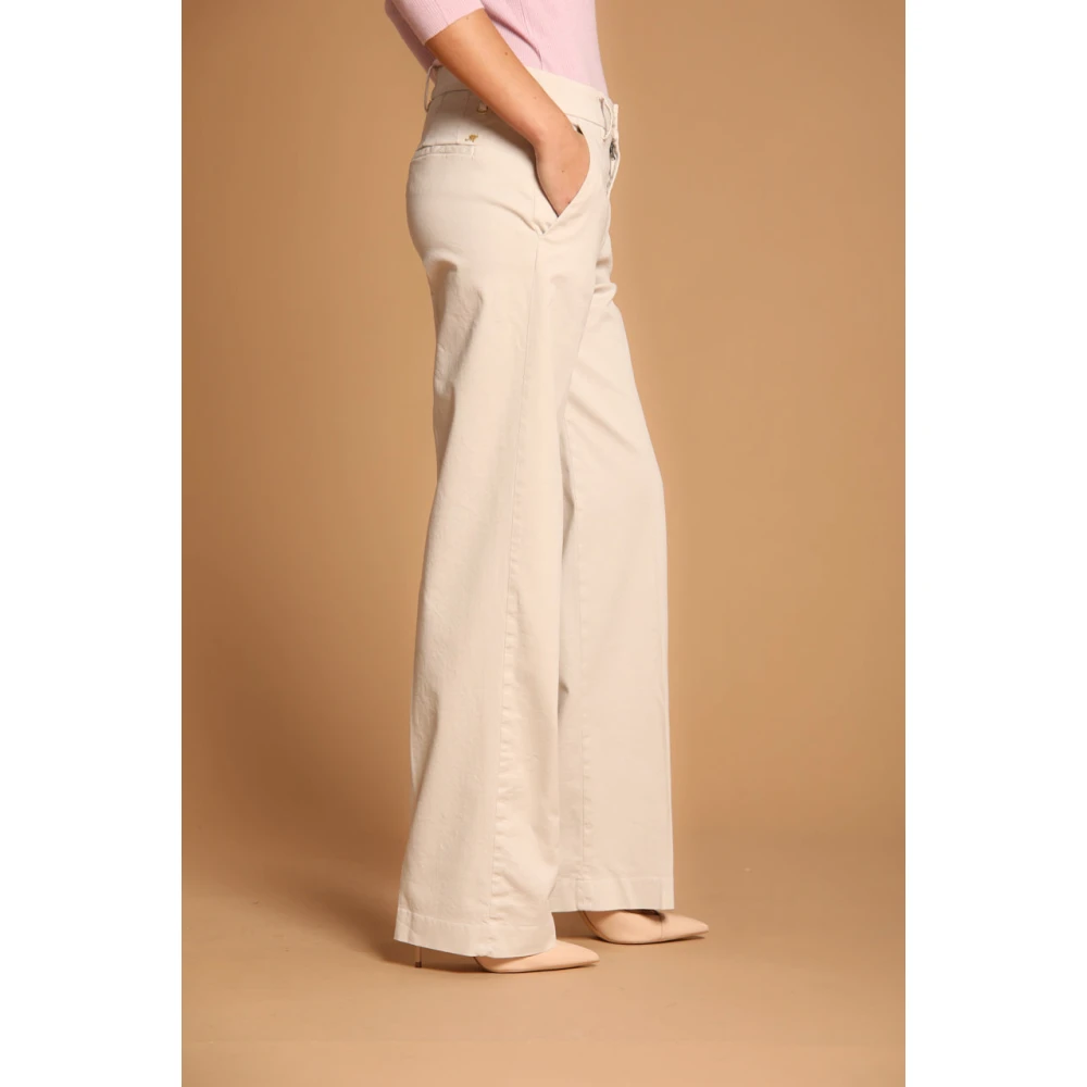 Mason's Straight Women's Chino Pants in Gabardine Beige Dames