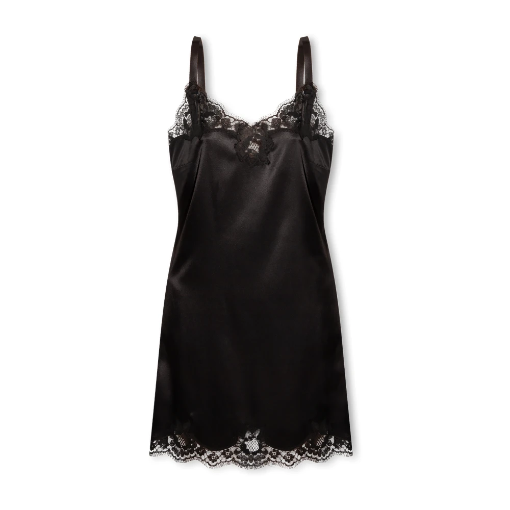 Dolce & Gabbana Siden nattskjorta Black, Dam