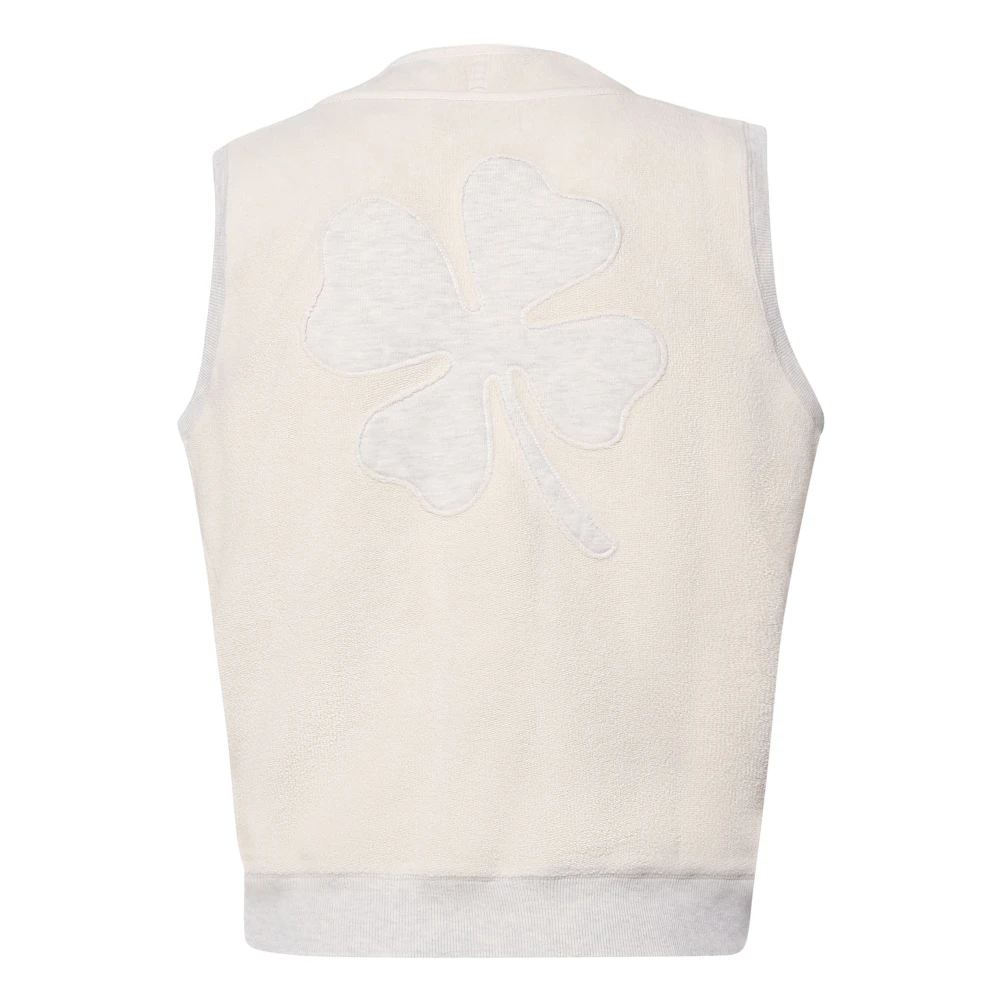 Autry Witte Katoenmix V-hals Vest White Heren