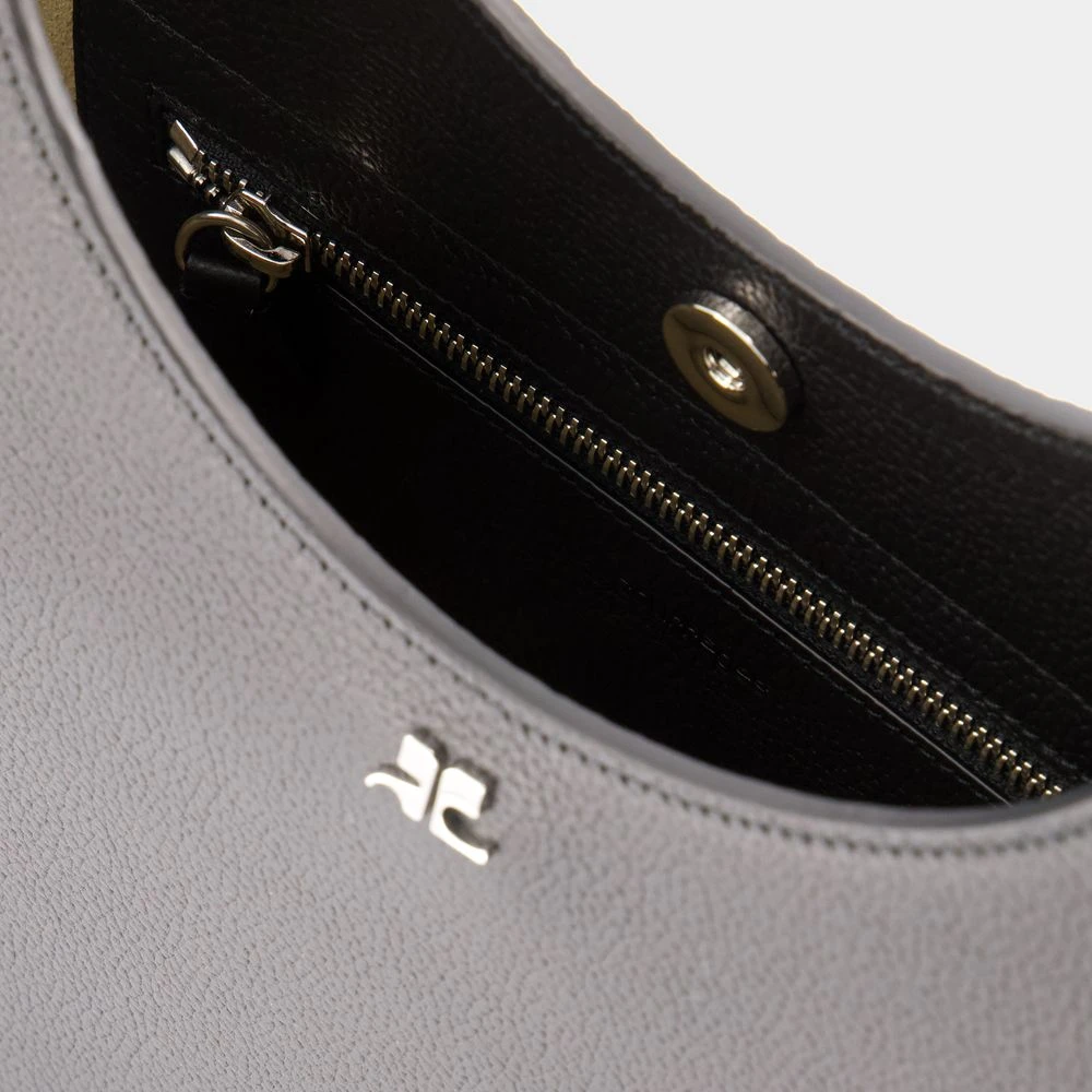 Courrèges Zwarte Leren Schoudertas Black Dames