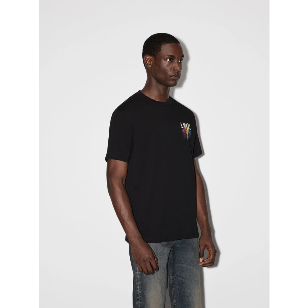 Amiri Zwart Drip Collage Bedrukt T-shirt Black Heren