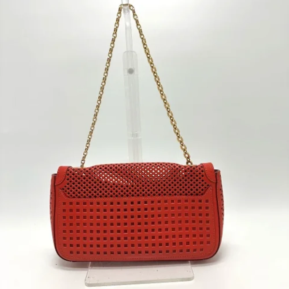 Salvatore Ferragamo Pre-owned Leather shoulder-bags Red Dames