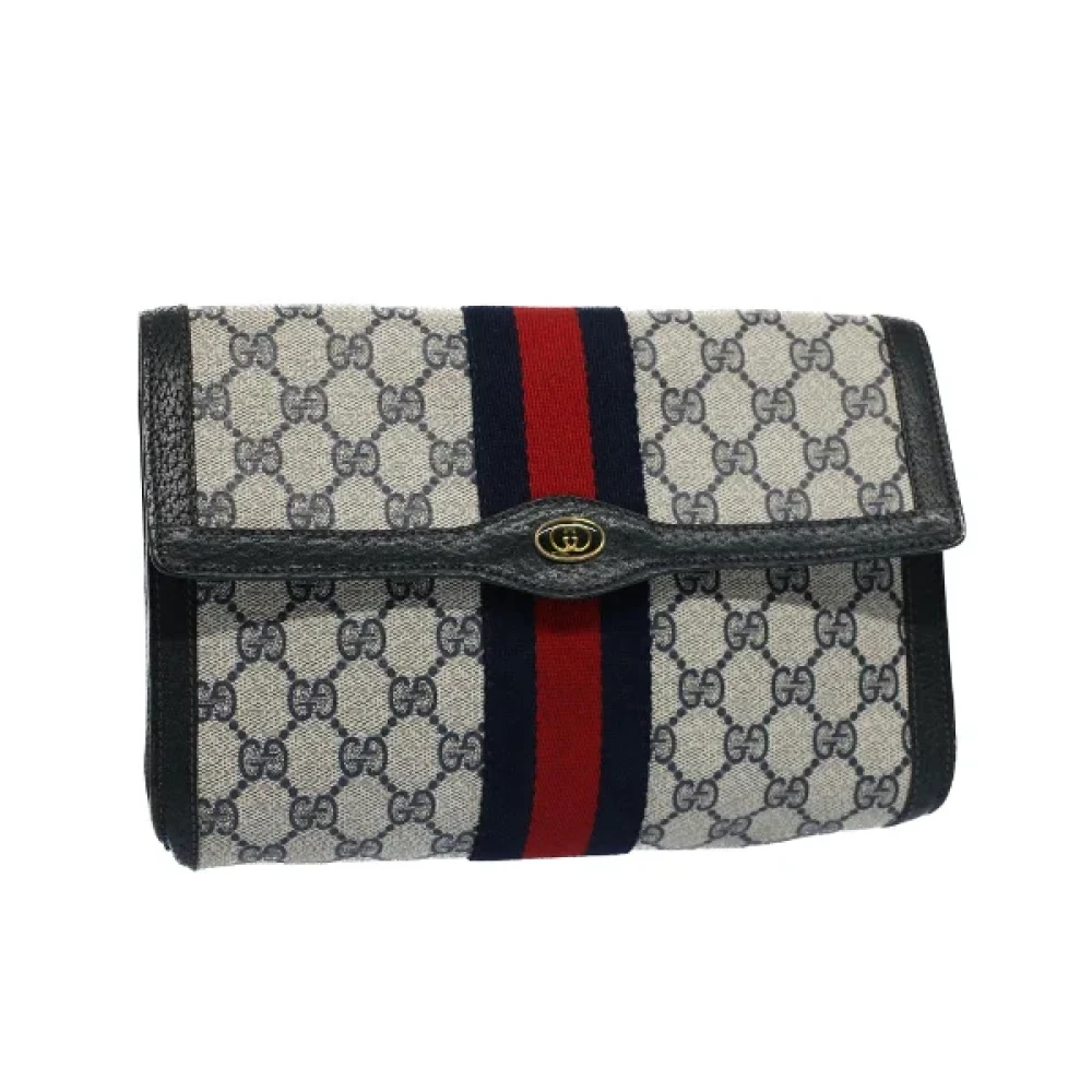 Gucci Vintage Pre-owned Canvas gucci-bags Gray Dames