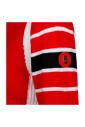 red-sweater-with-high-neck-and-stripes