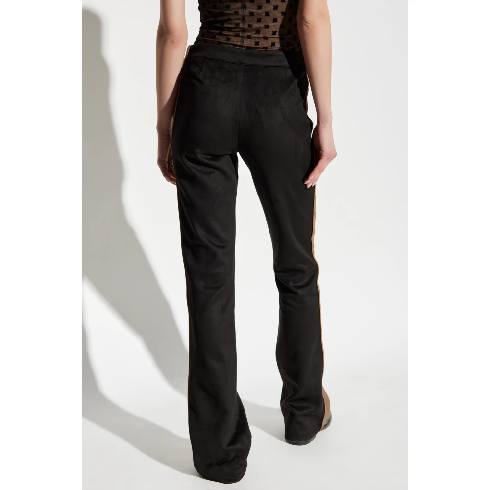 Misbhv Broek met uitlopende pijpen Black Dames