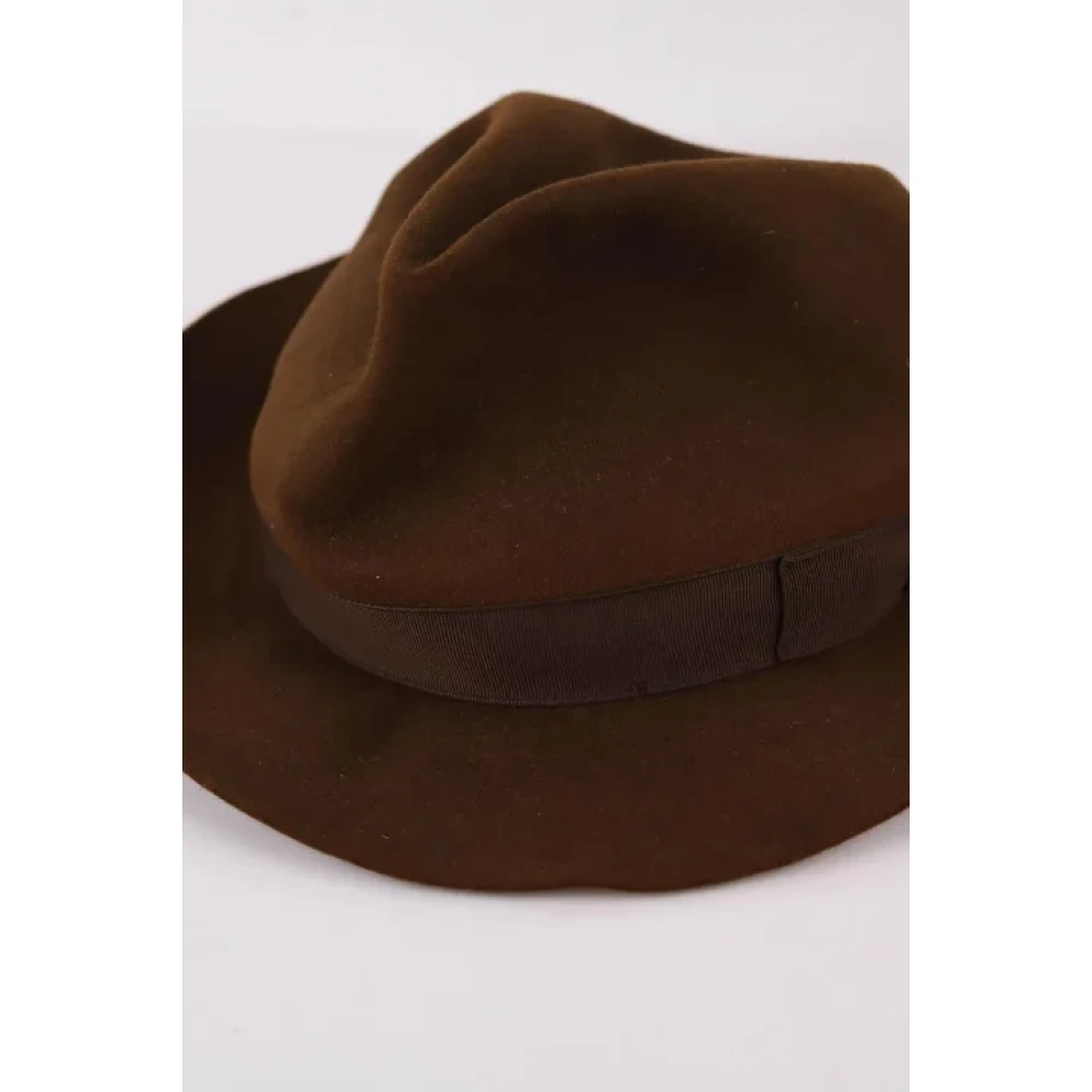 Hermès Vintage Pre-owned Leather hats Brown Dames