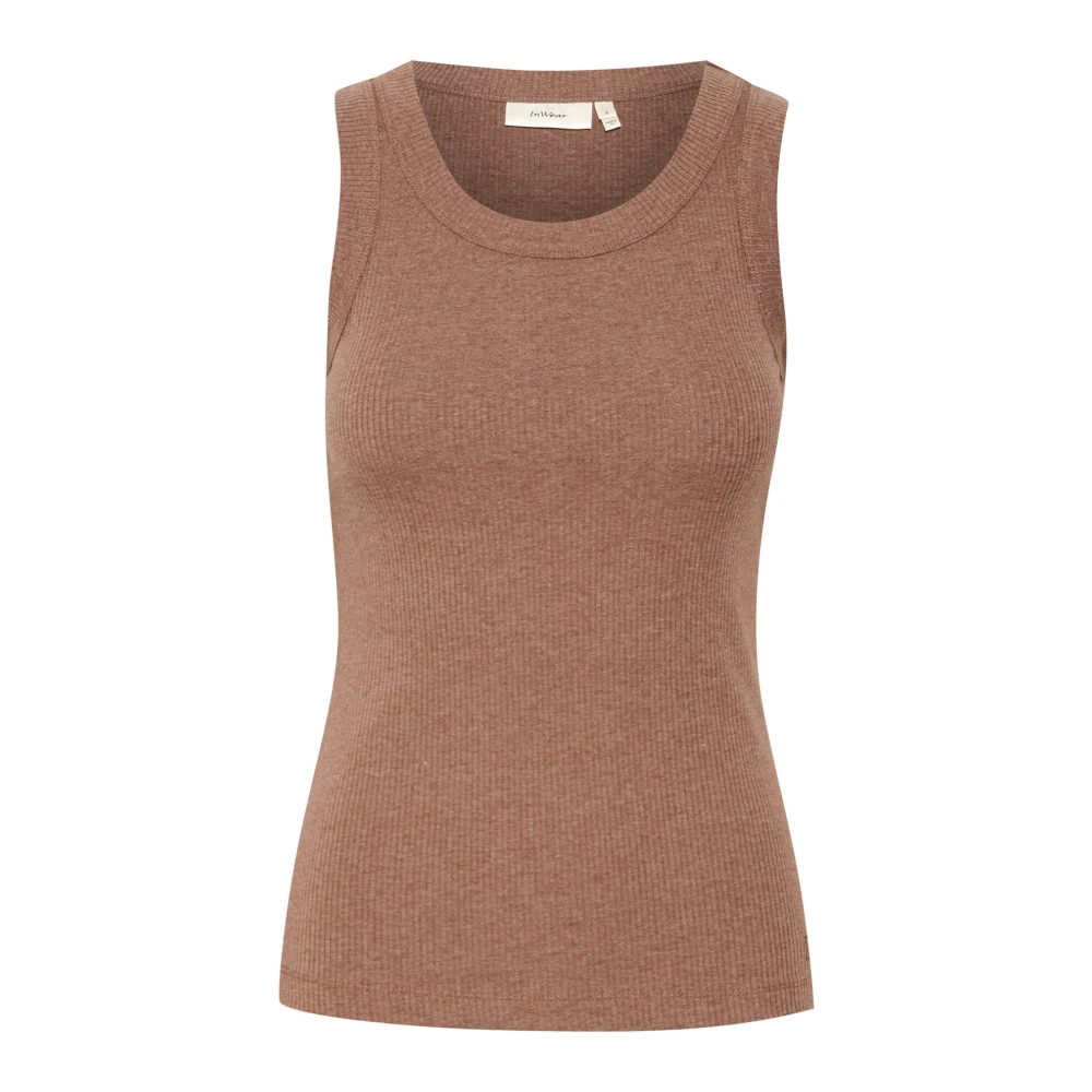 InWear Bruin Puce Melange Tank Top Brown Dames