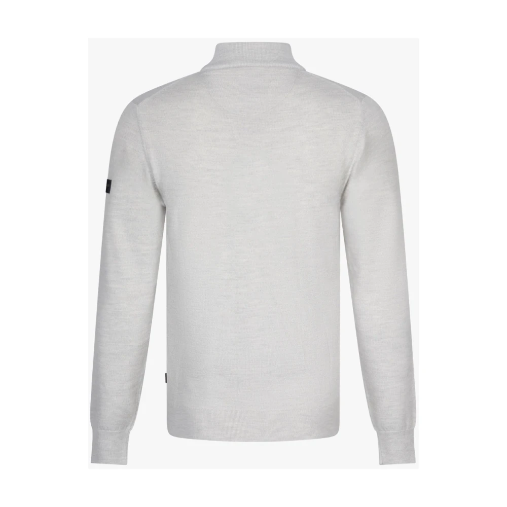 Cavallaro Merino Full Zip Cardigan Vest Creme White Heren