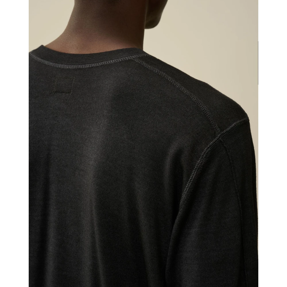 C.P. Company Zwarte Merinowollen Trui Black Heren