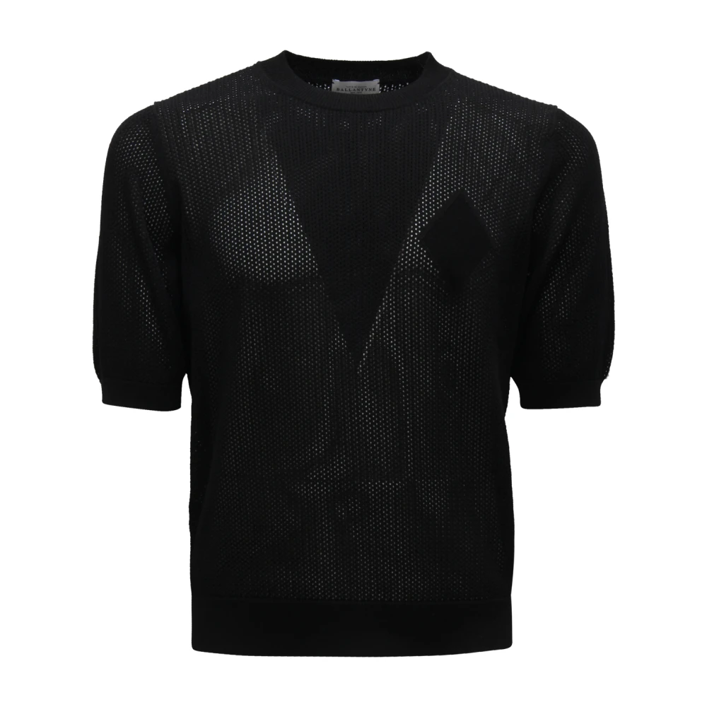 Ballantyne Homme Noir Pulls, Taille: Xl Pull Perforé