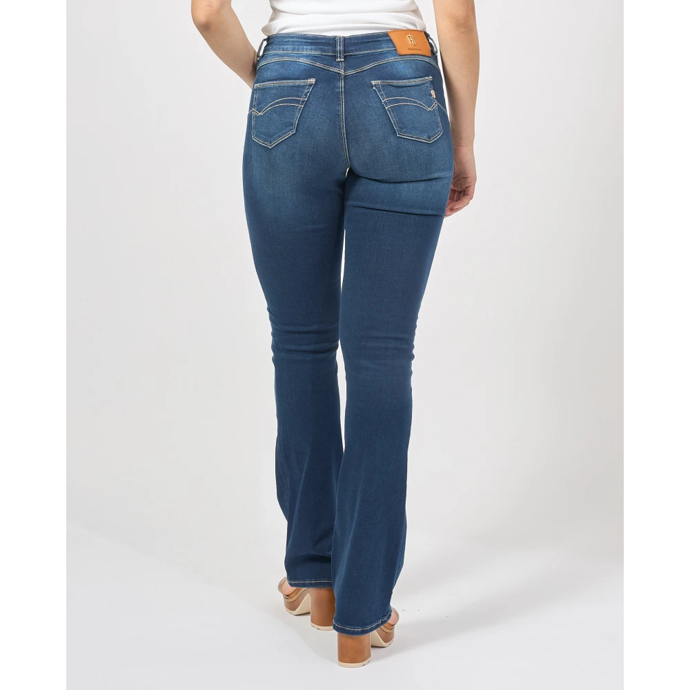 Fracomina Blauwe Bootcut Jeans met Push-Up Effect Blue Dames