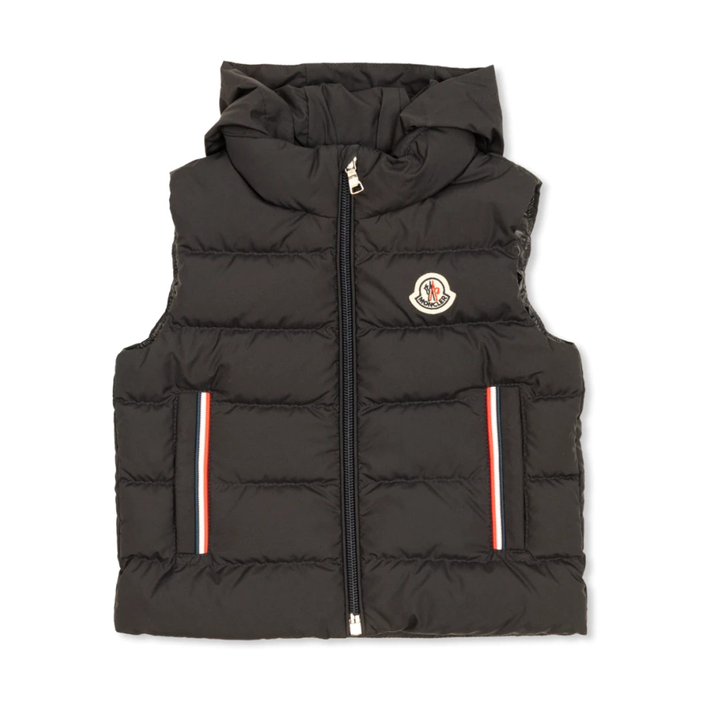 Moncler Down Vest "Buang" - Unisex - Waistcoats - Blue - 18 M - Kids