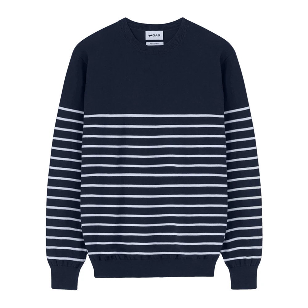 Gas Men's Blue Round-Neck Knitwear, 2XL, Jumper