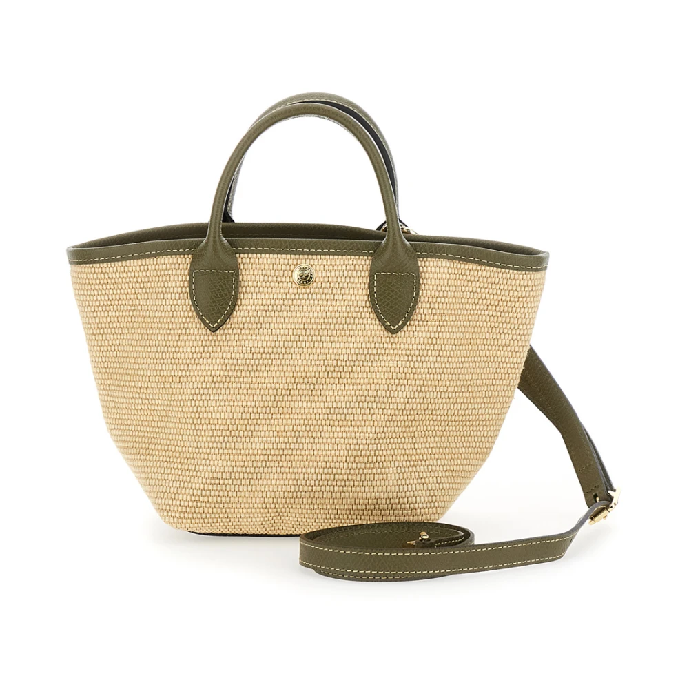 Longchamp Groene handtas met logo in reliëf Green Dames