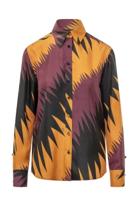 Drago Print Silk Shirt
