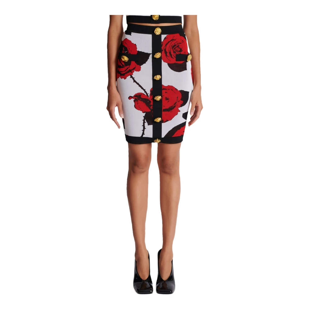 Balmain Rozendruk rok Multicolor Dames