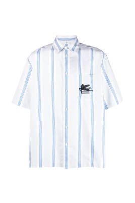 Pegaso Logo-Embroidered Cotton Shirt