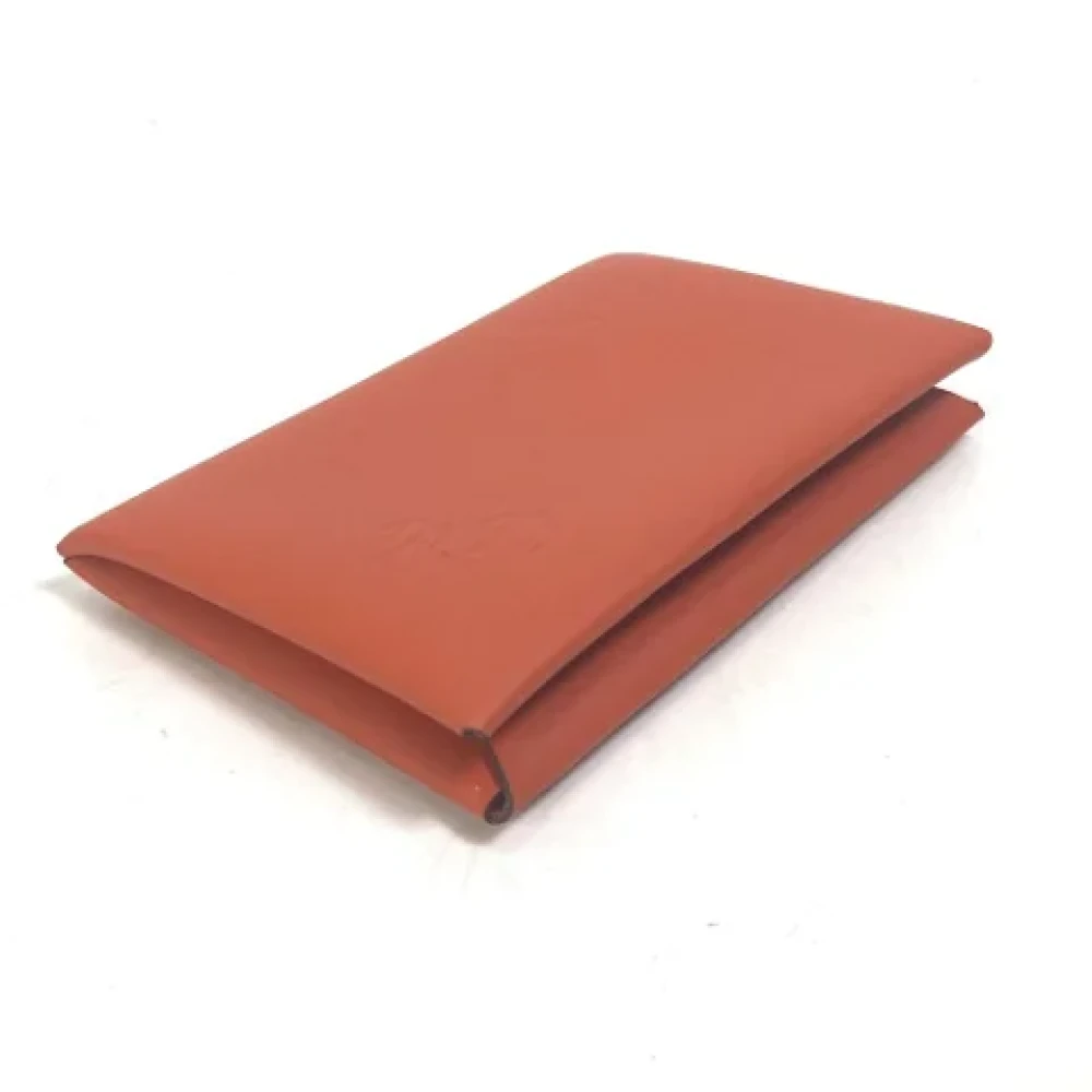 Hermès Vintage Pre-owned Leather wallets Orange Dames