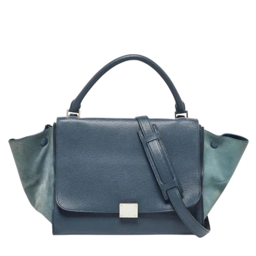 Celine Vintage Pre-owned Leather handbags Blue Dames