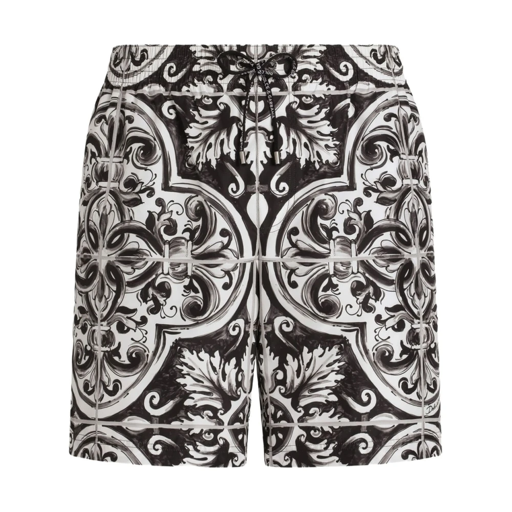 Dolce & Gabbana Men's Black Swim Trunks For Summer Fun - Beachwear - 2XL - Swimwear