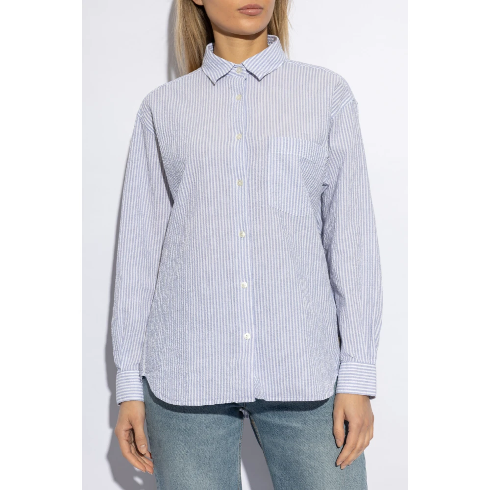 Woolrich Ruimvallend overhemd Blue Dames