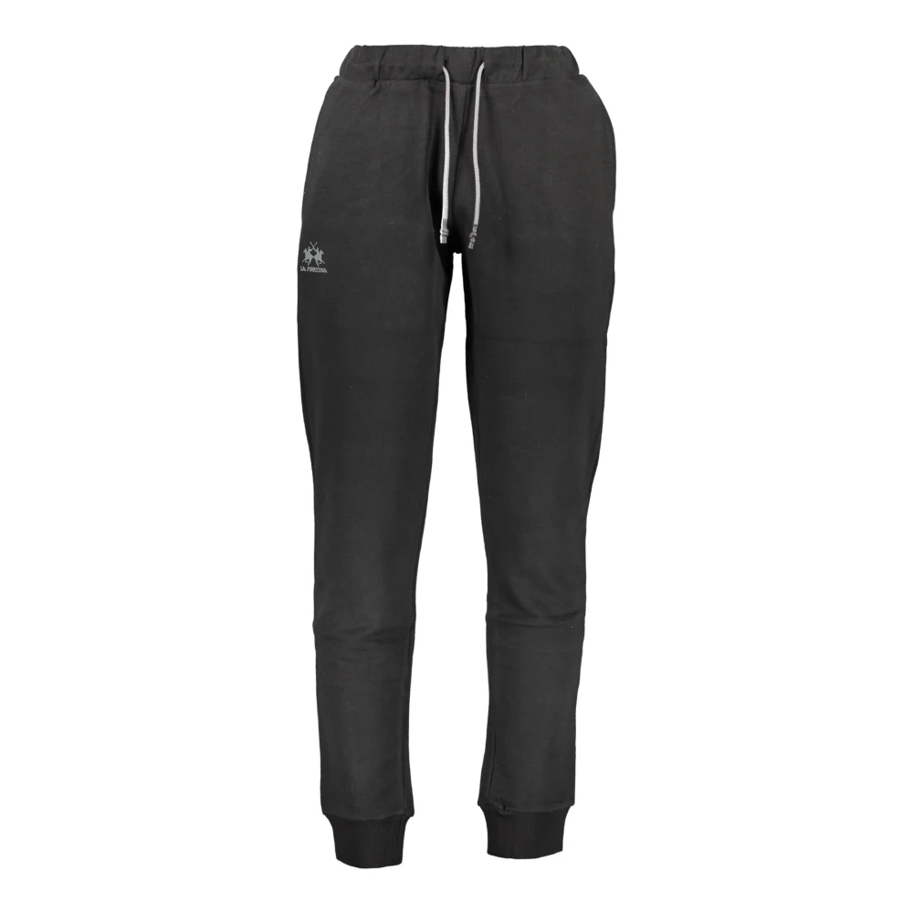 La Martina Men's Black Sweatpants, Xl, Sporty Trousers With Elastic Waist