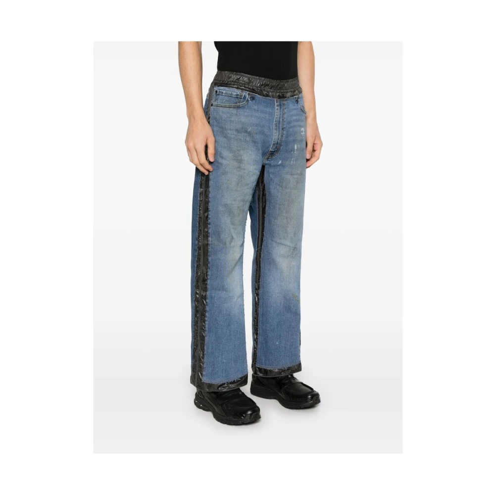 Needles Versleten Denim Trekkoord Jeans Blue Heren