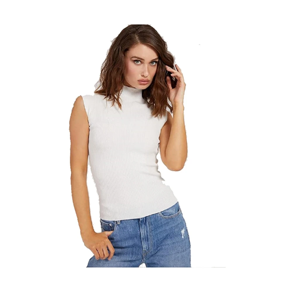 Guess Hoge Nek Trui White Dames
