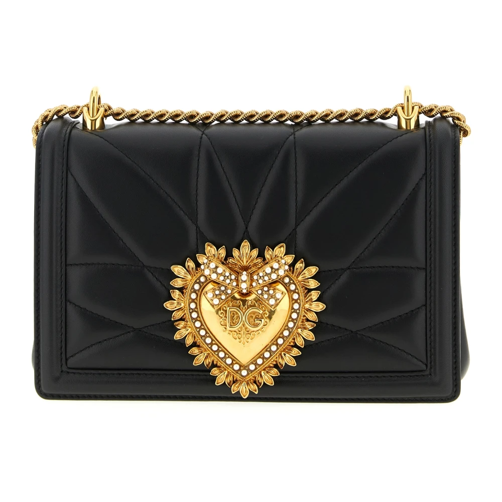 Dolce & Gabbana Women's Black Devotion Medium Shoulder Bag