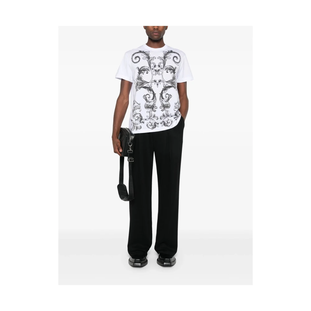 Versace Jeans Couture Witte Crew Neck T-shirt White Heren