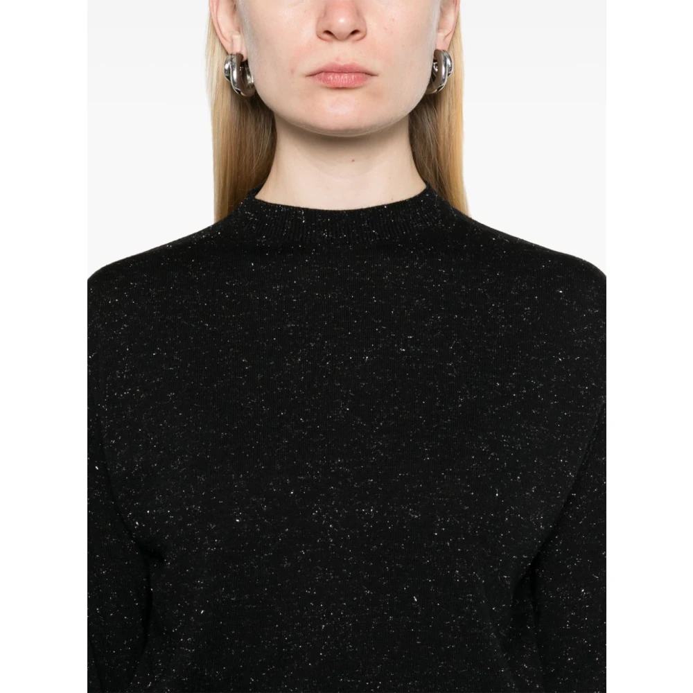 PESERICO Stijlvolle Gebreide Top Black Dames