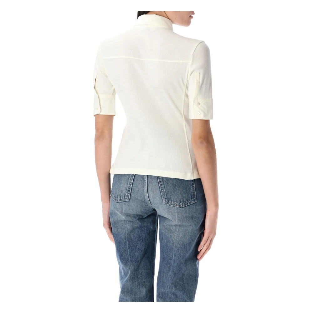 Chloé Katoenen Utilitair Top Kokosmelk White Dames