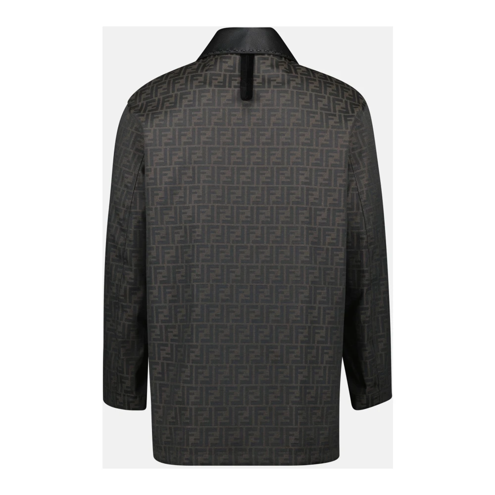 Fendi Gedrukte FF Jas voor Mannen Black Heren