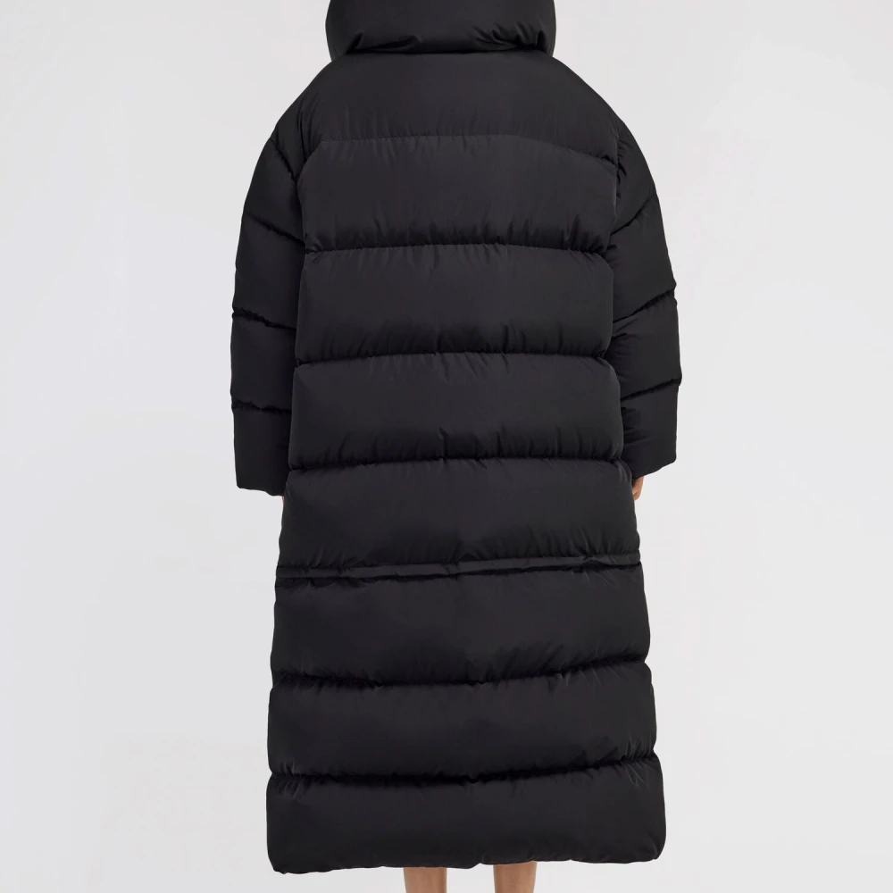 Roberto Cavalli Gewatteerde Pufferjas met hoge kraag Black Dames