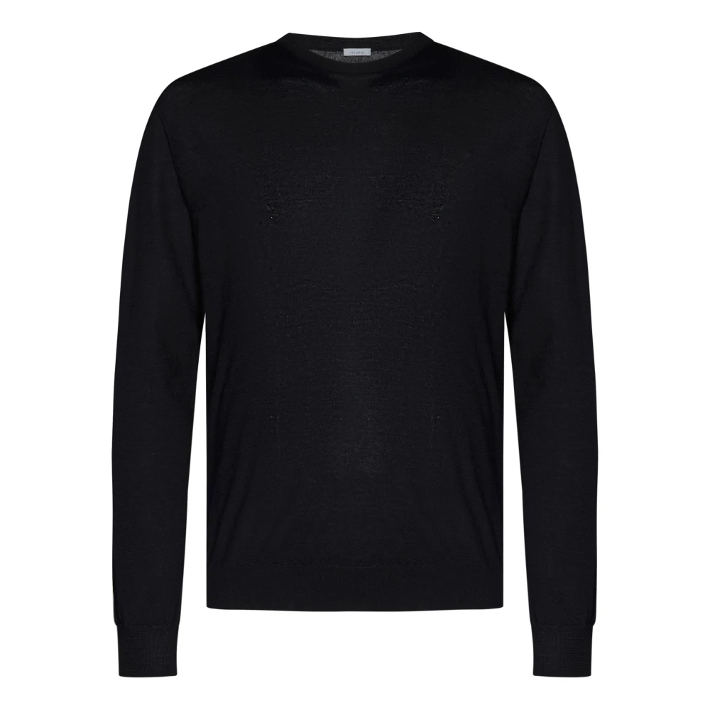 Sort Cashmere Silke Crewneck Genser