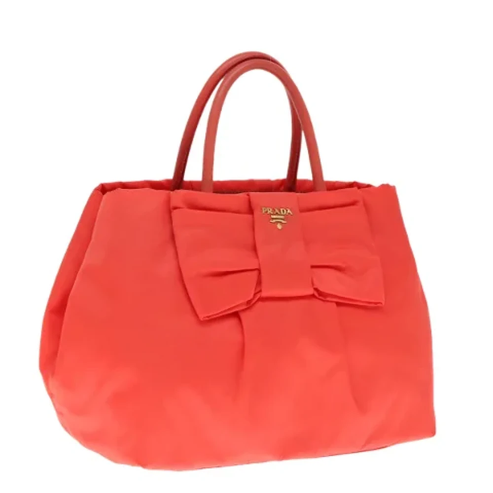 Prada Vintage Pre-owned Nylon handbags Red Dames
